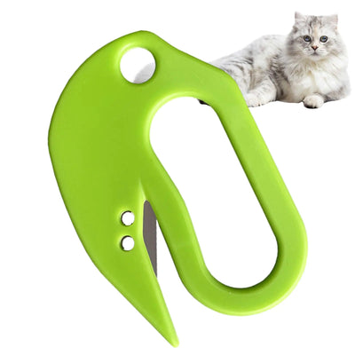 2-in-1 Pet Dematting Comb & Letter Opener – Knot Remover Grooming Brush for Cats & Dogs, Hair Removal & Wrapping Paper Cutter